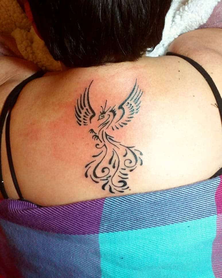 Small Phoenix Back Tattoos gonza.suarezz