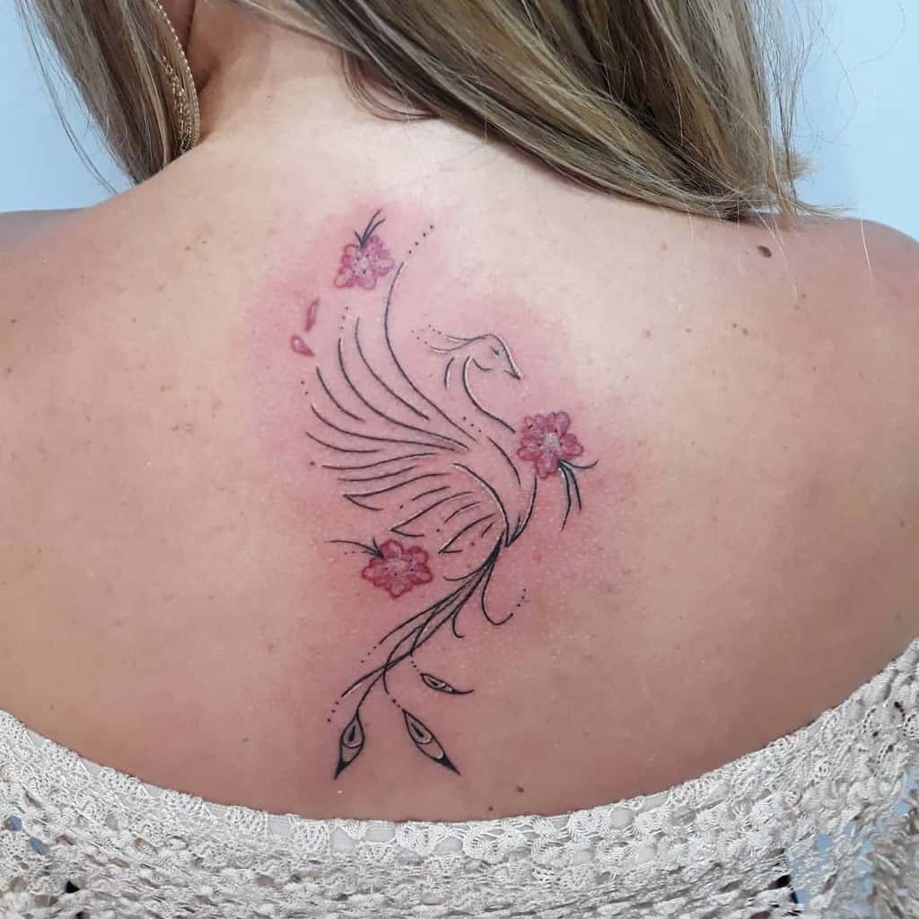 Small Phoenix Back Tattoos robsonanjostattoo