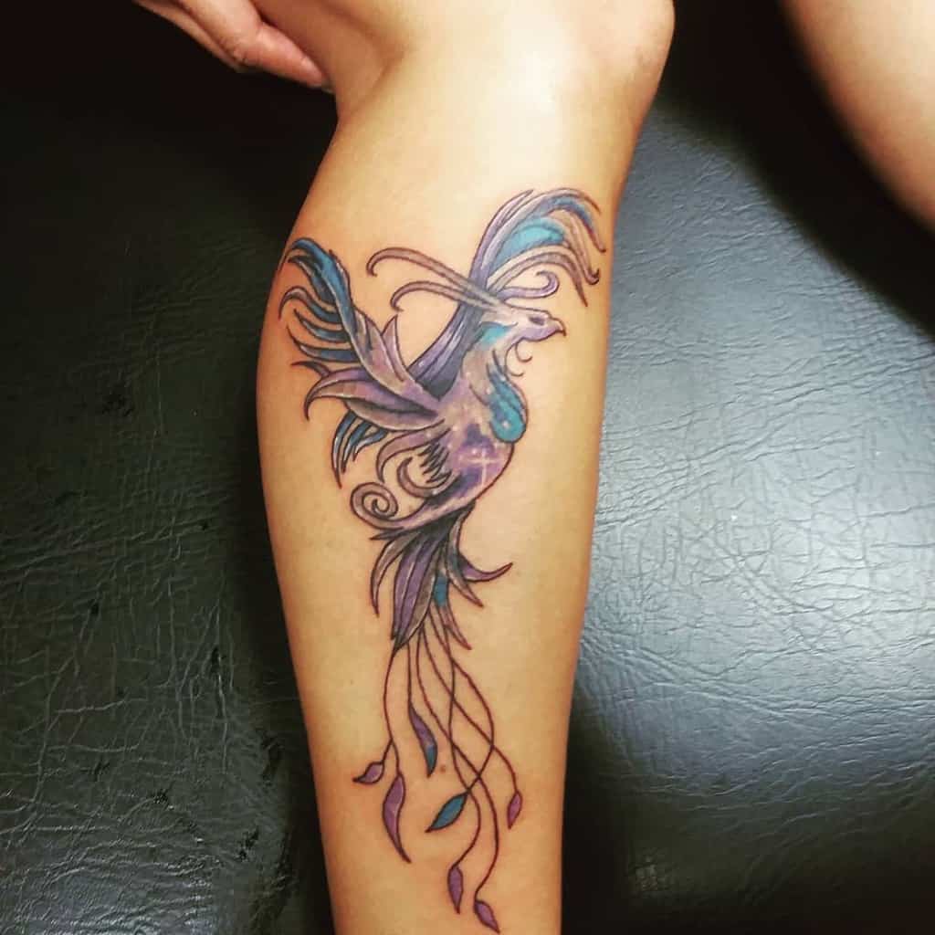 Small Phoenix Leg Tattoos bojieta2er
