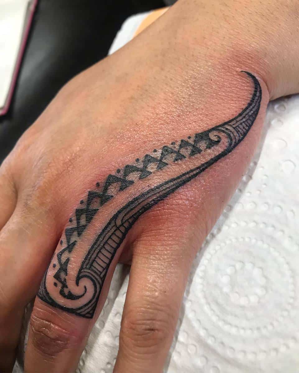 Small Polynesian Tattoo threeflowerstattoo