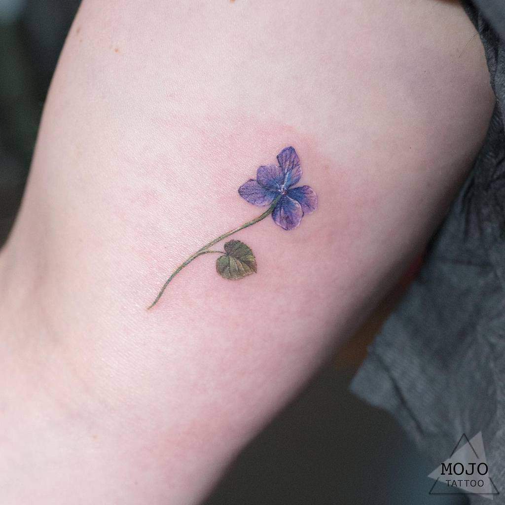 Small Purple Flower Tattoo mojo_tattoo