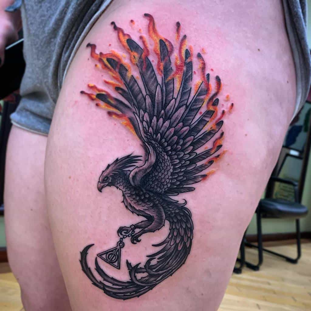 Small Realistic Phoenix Tattoos chadpellandart