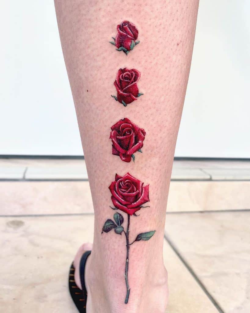 Small Rose Ankle Foot Tattoos Tayler Creator
