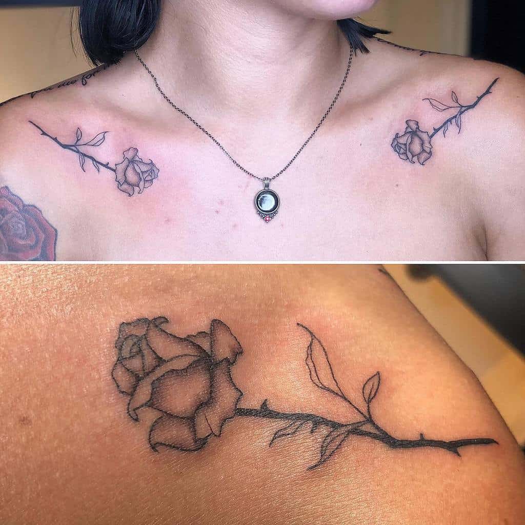 Small Rose Black Tattoos Alwaysgettingtatted
