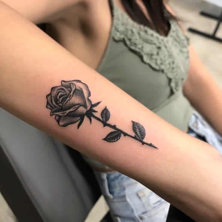Small Rose Black Tattoos Blacksoultattoostudio