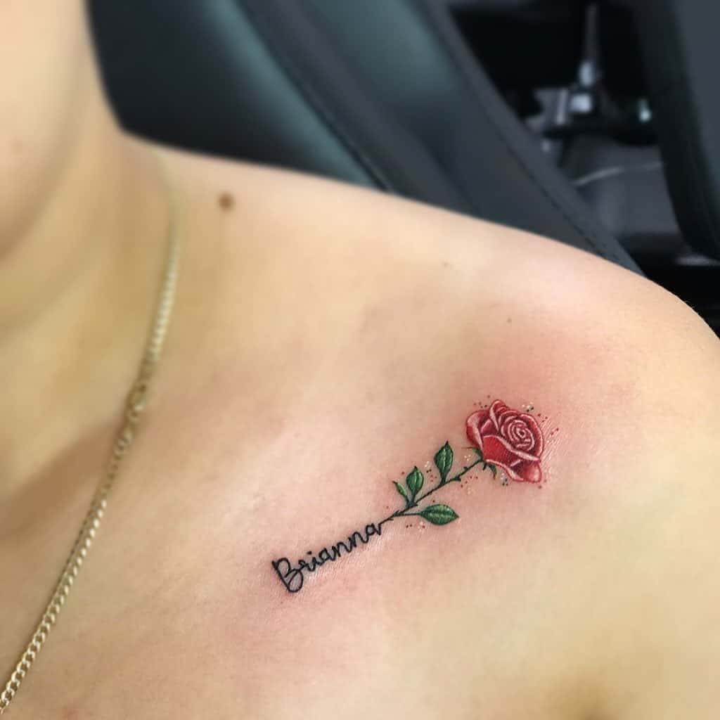 Small Rose Colored Tattoos Alonsoarte Smalltattoo