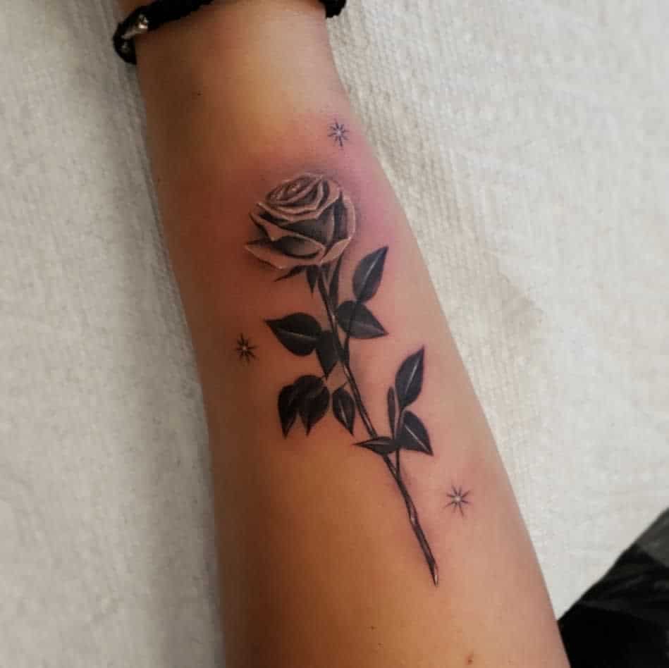 Small Rose Forearm Tattoos Nuno West