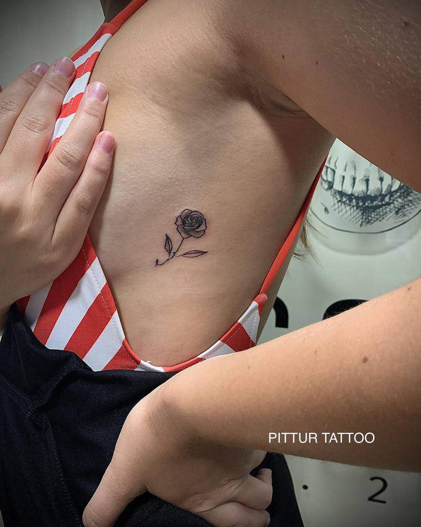 Small Rose Rib Tattoos Pittur Tattoos