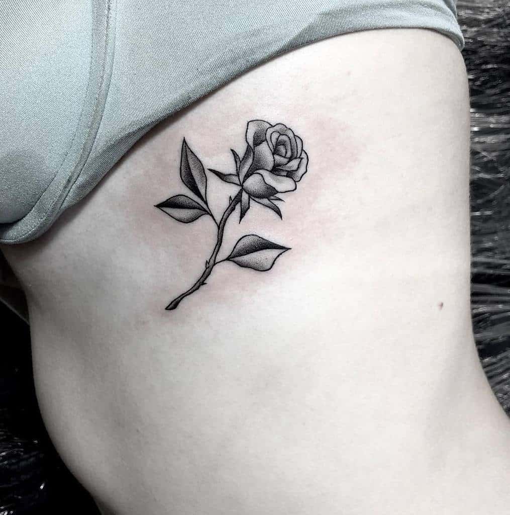Small Rose Rib Tattoos Starletink