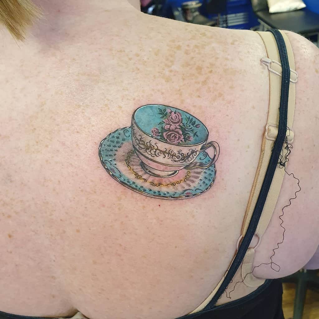 Small Simple Teacup Tattoo Jimmy Hands