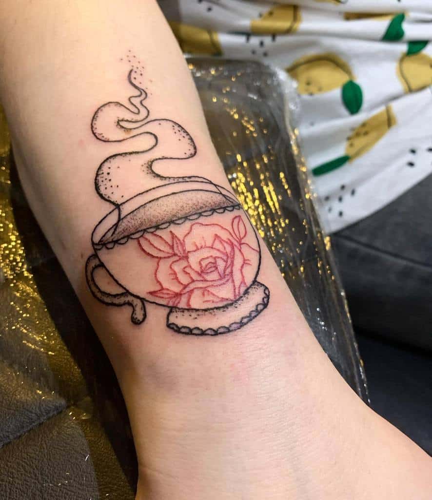 Small Simple Teacup Tattoo Jodieelizaink