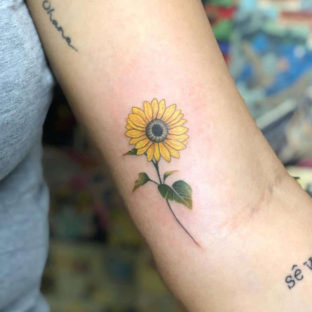 Top 57 Best Small Sunflower Tattoo Ideas - [2021 Inspiration Guide]