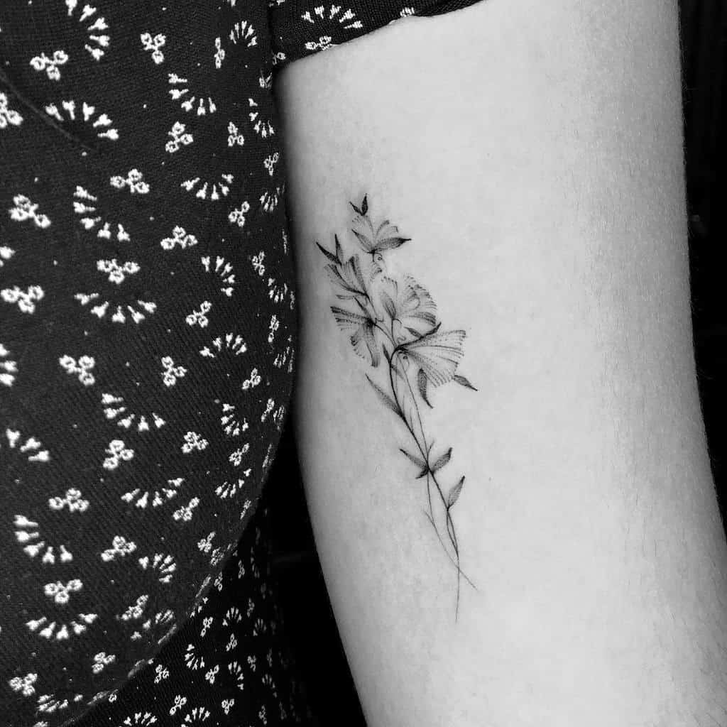 Small Sweet Pea Flower Tattoo gracereedtattoo