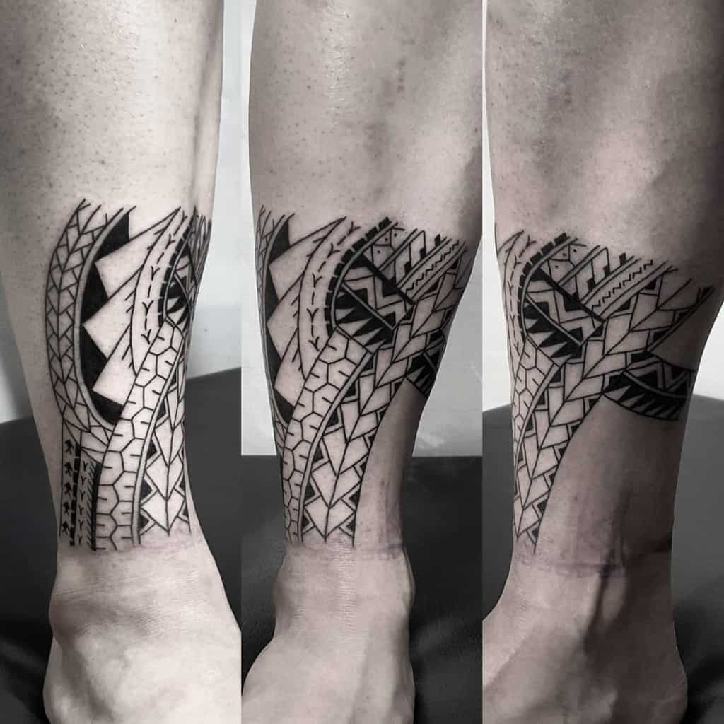 Small Tribal Ankle Tattoos elotattoo_