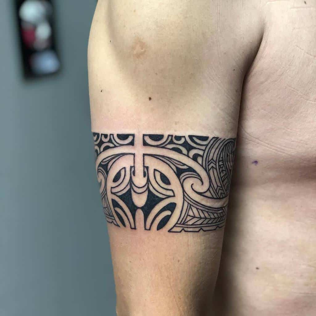 Small Tribal Arm Tattoos eddieborneoink