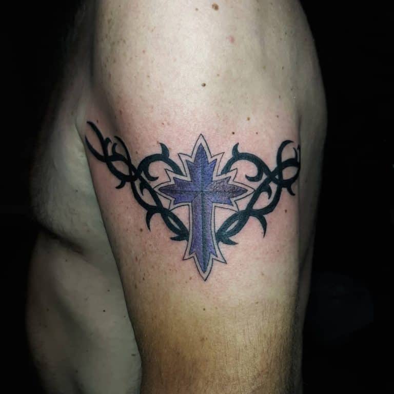 67 Cool Tribal Cross Tattoo Ideas   Small Tribal Cross Tattoo Michaelabarber66 768x768 