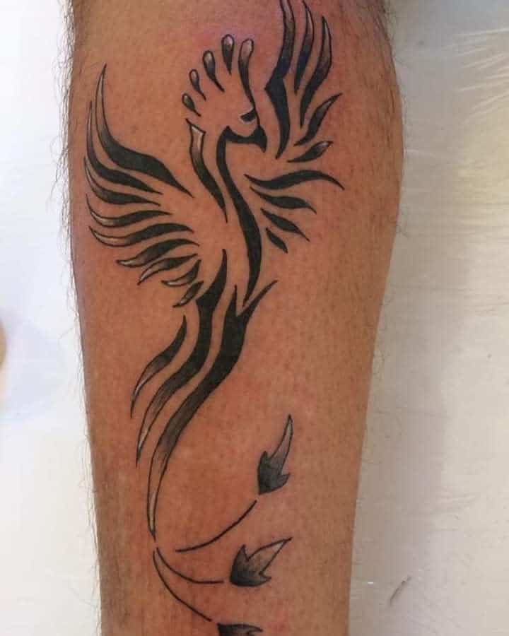 Small Tribal Phoenix Tattoos brunotatuero