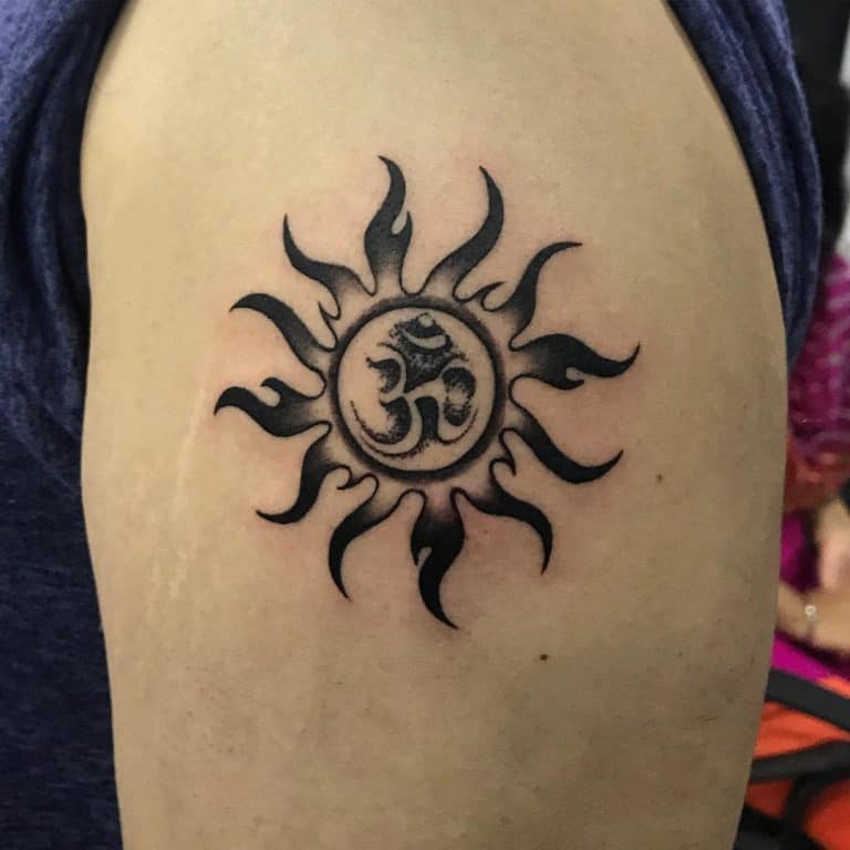 69 Cool Small Tribal Tattoo Ideas   Small Tribal Sun Tattoos Oxtattooz 768x768 