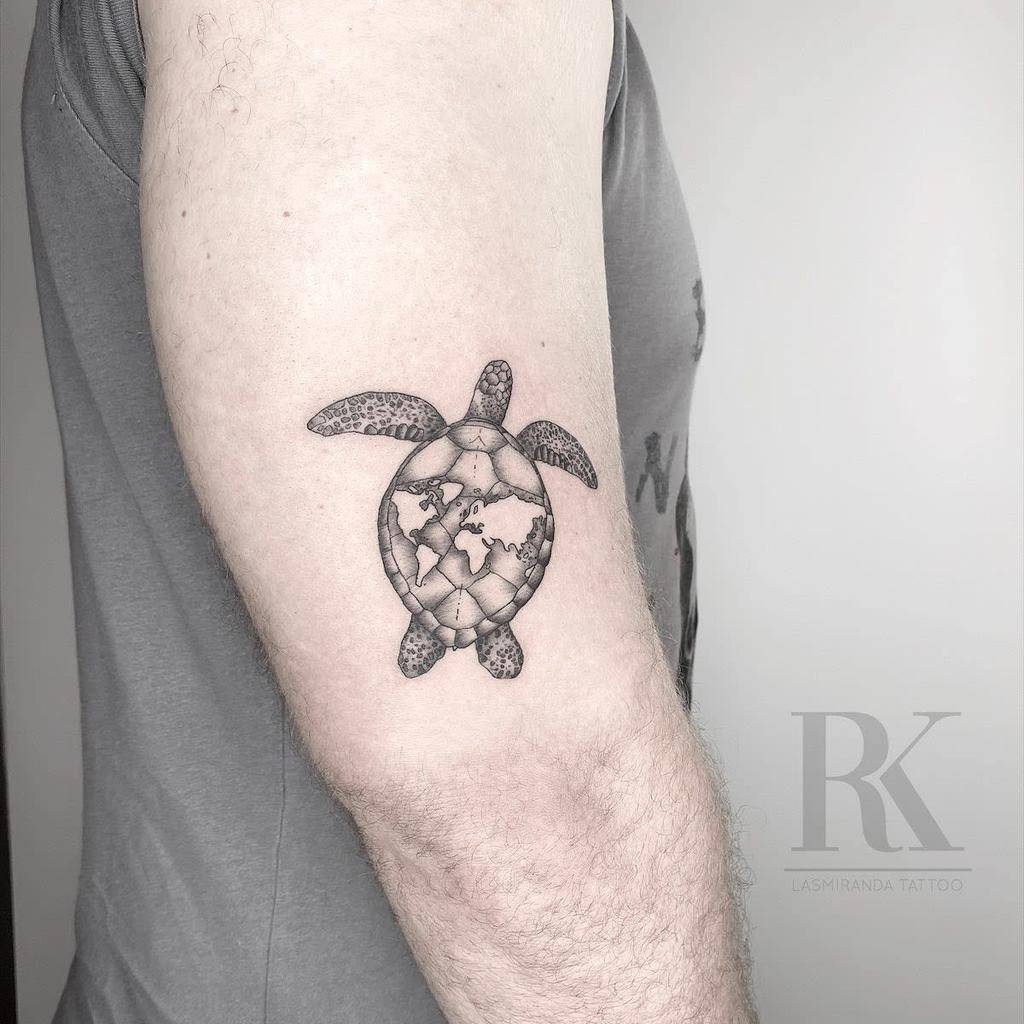Small Turtle Upperarm Tattoos robyntattooart