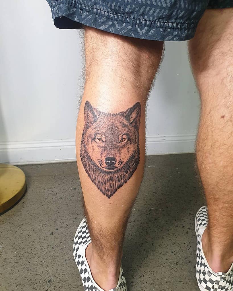 Small Wolf Leg Tattoo tammy s art