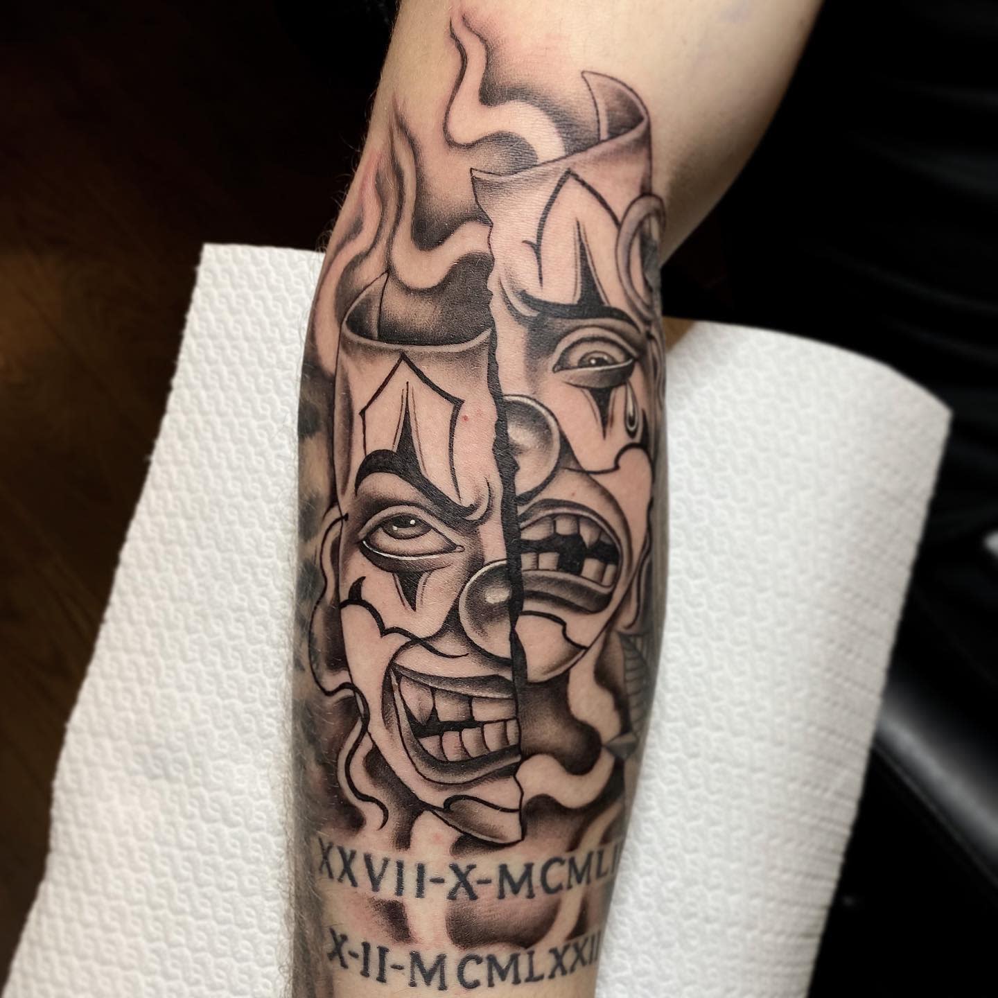 Clown Smile Now Cry Later Tattoo -magic_mtattoos