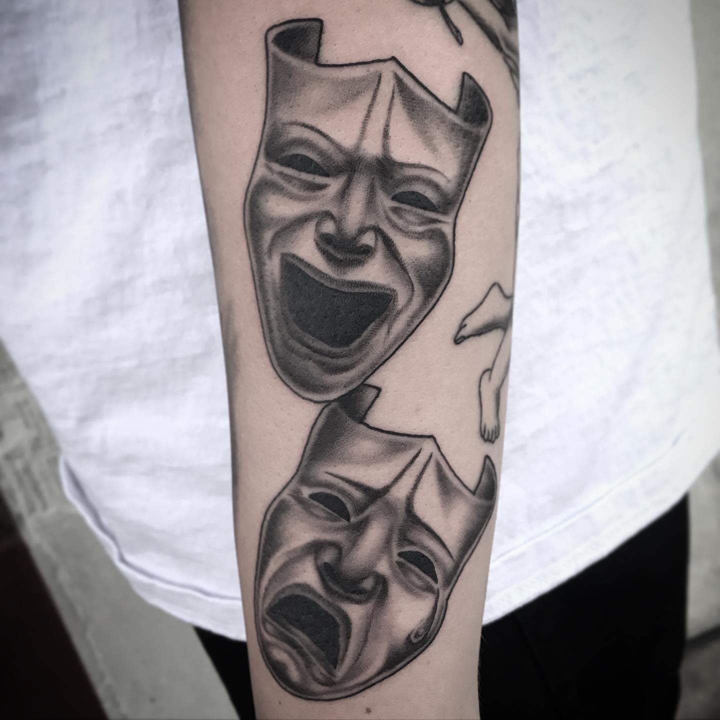 Mask Smile Now Cry Later Tattoo -brighton.bold