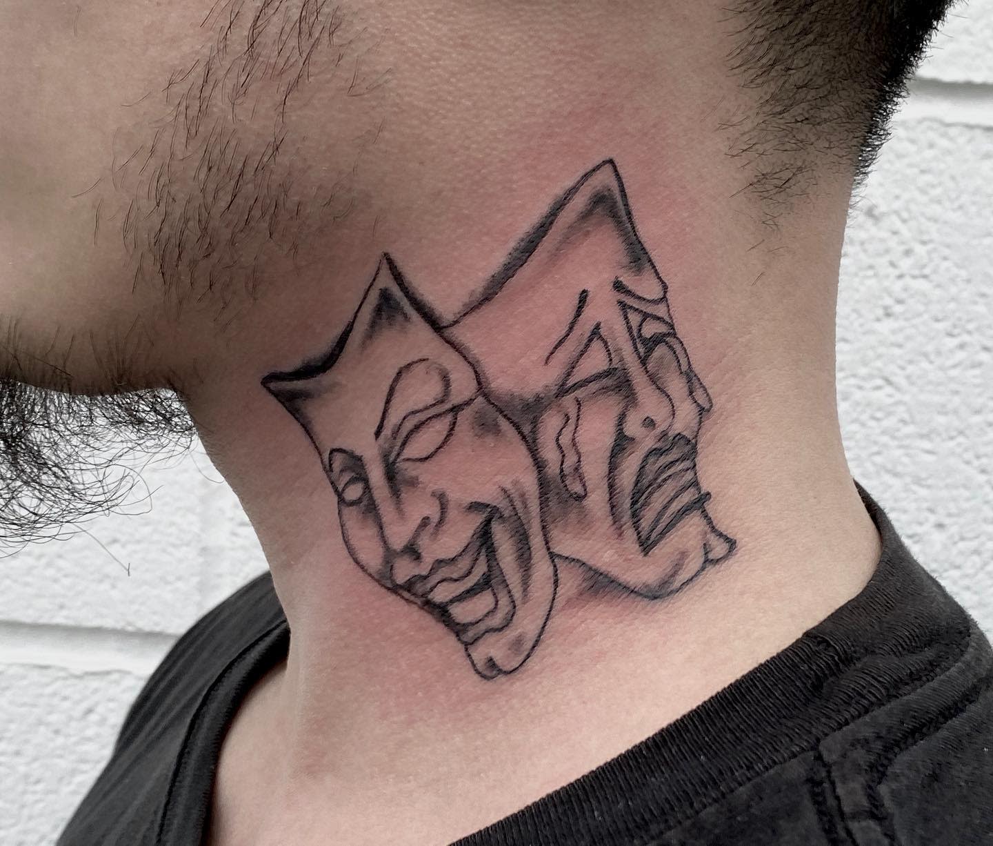 Neck Smile Now Cry Later Tattoo -permagrafix