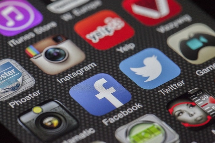 Social Media App Icons On Phone Screen