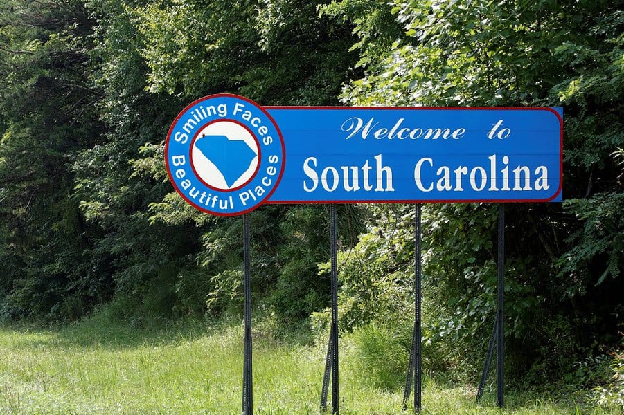 South Carolina Welcome Sign