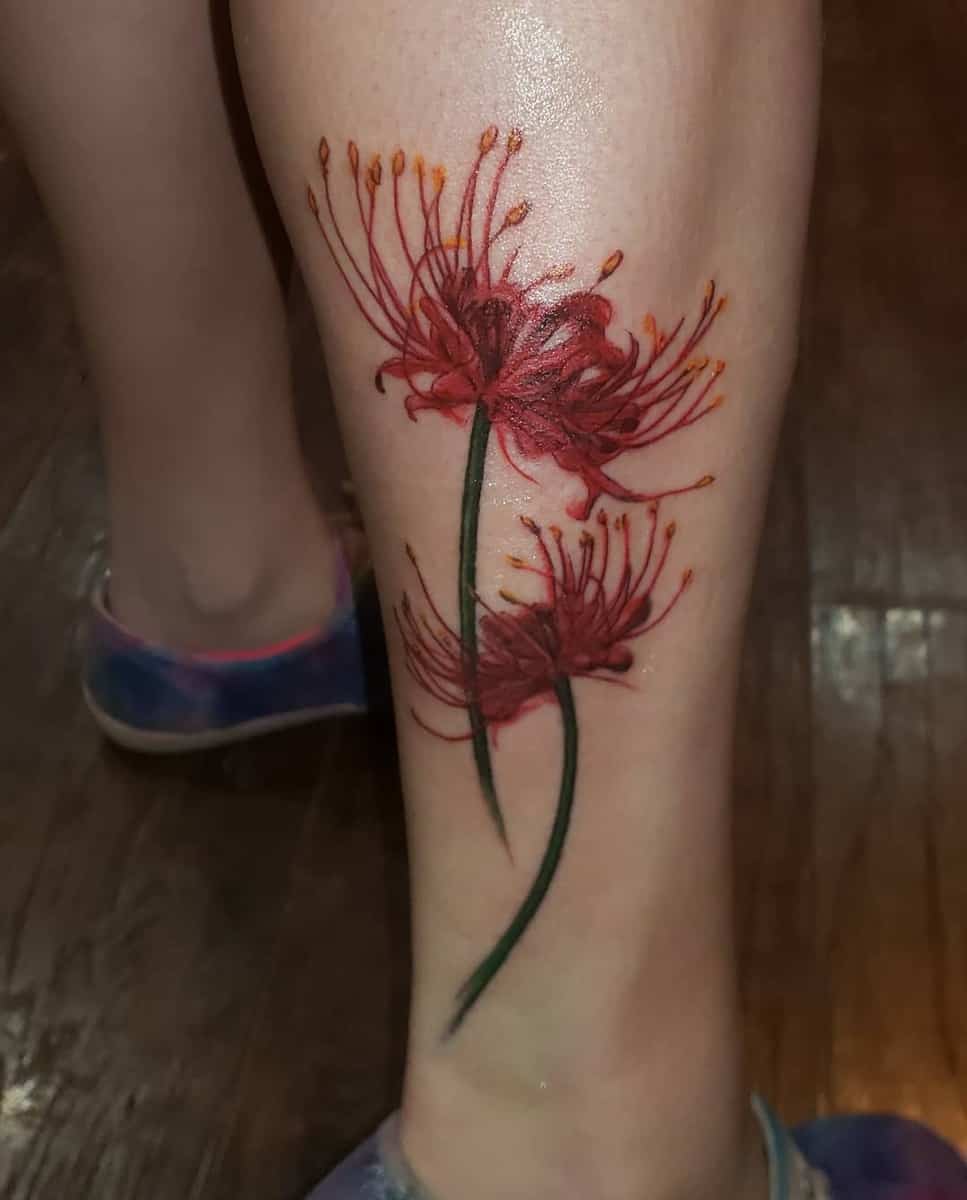 Tokyo Ghoul Tattoo  Red flower tattoos Flower tattoo Flower tattoos