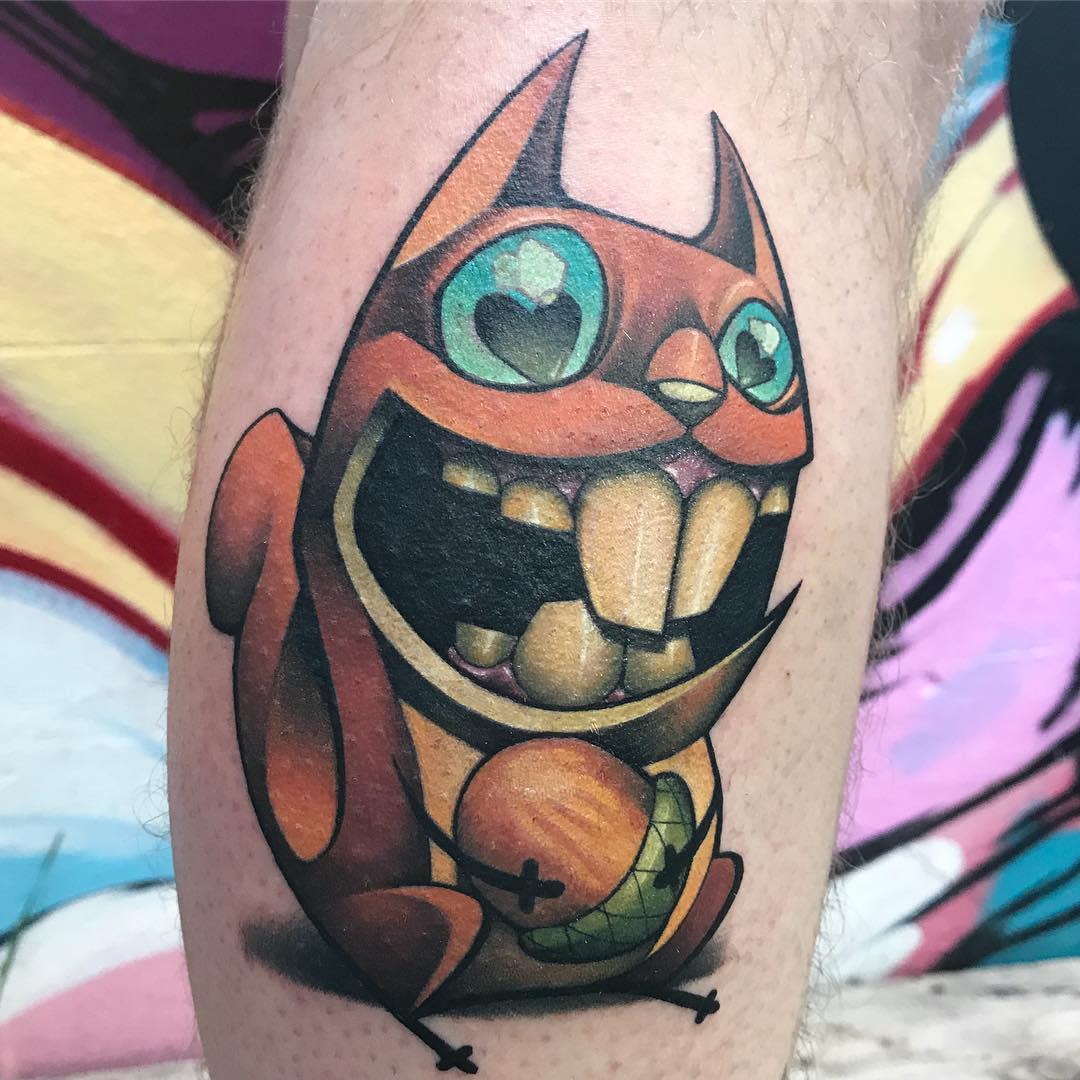 Red Baron Ink Tattoo — Super stoked on this lil chipmunk I did today at...