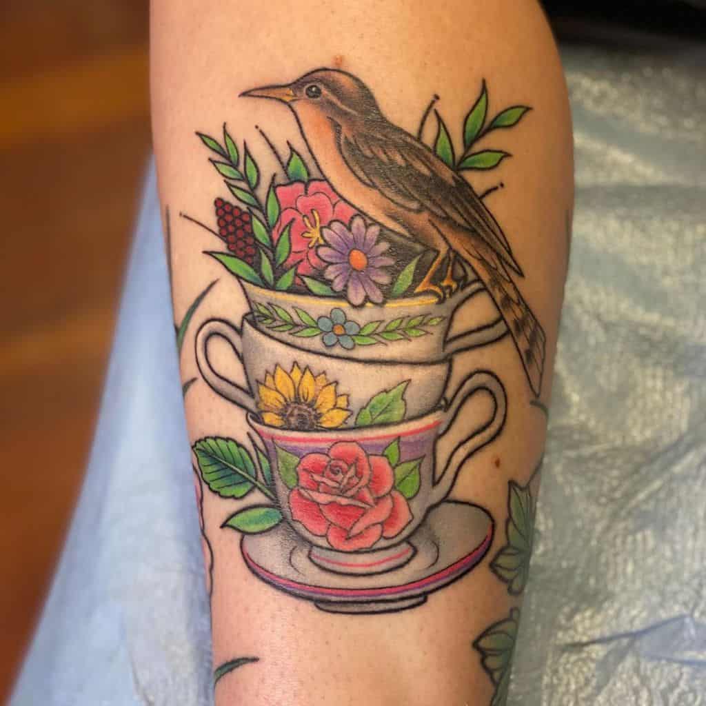 Stacked Teacup Tattoo chadramsay