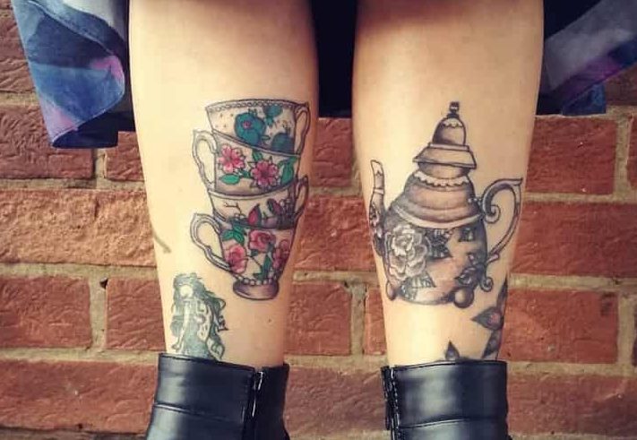 Stacked Teacup Tattoo Inked Knitter