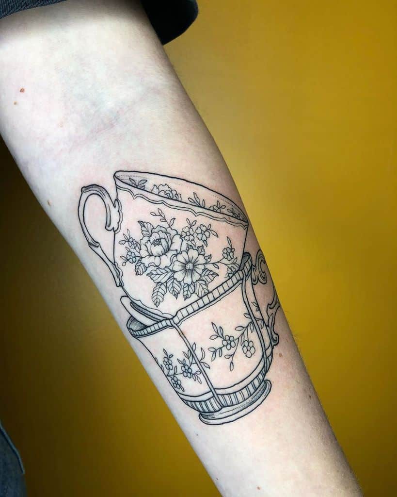 Stacked Teacup Tattoo mary_black_