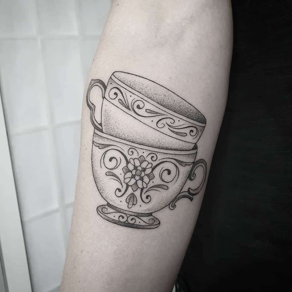 Stacked Teacup Tattoo Siarnthecatwitch