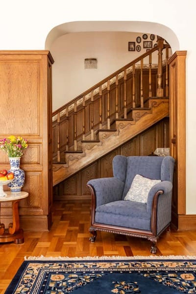 Staircase with chair