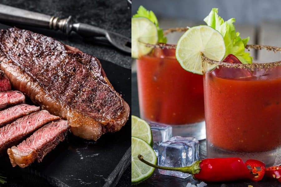 Steak With a Bloody Mary