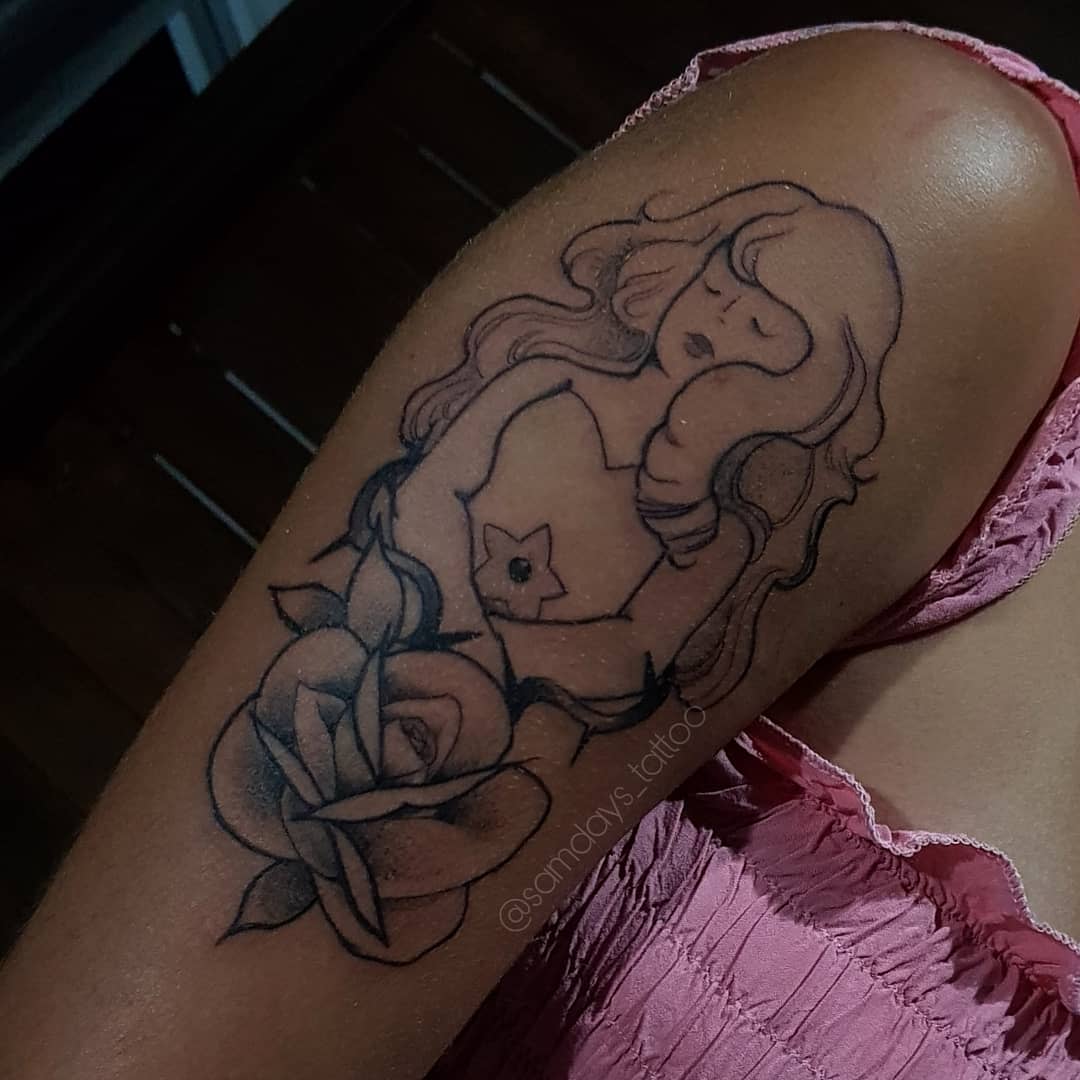 Makkala Rose on Instagram: “Such a great afternoon making this bundle of Rose  quartz, wild rose, raspberry leaf, meadowsweet, w… | Book tattoo, Tattoos, Rose  tattoo