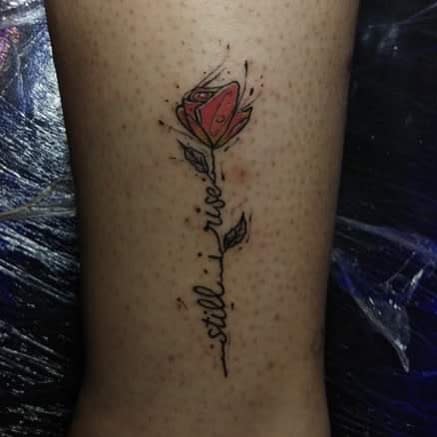 Flower Still I Rise Tattoo -b2tattoo_studio