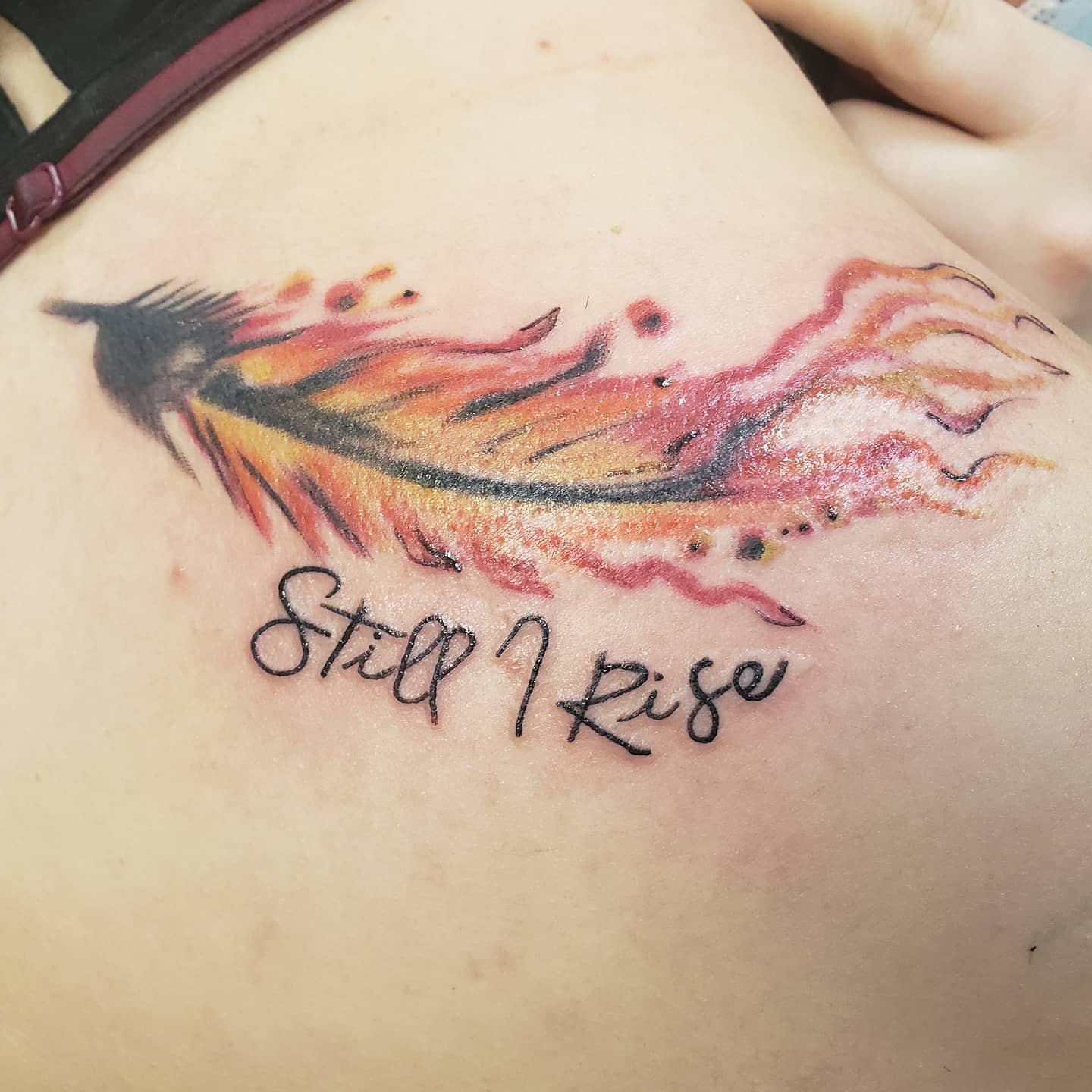 The sun will rise lettering tattoo