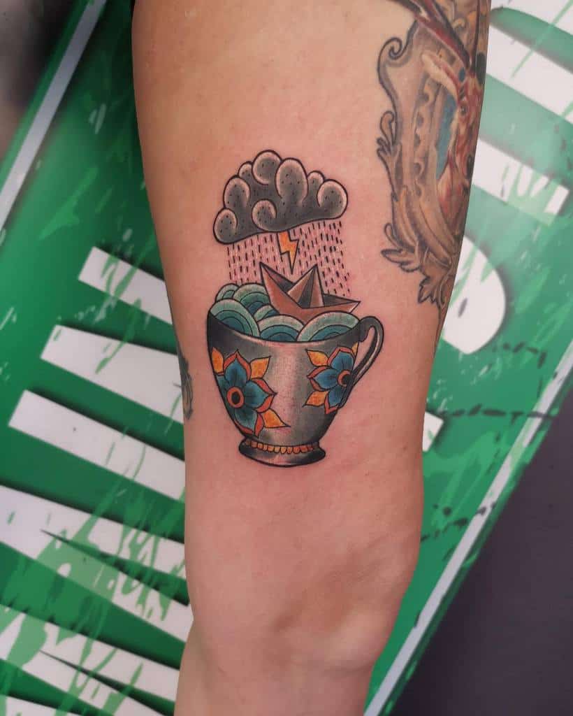 Tattoo Snob | Teacup tattoo by @kikifiligree at Agape Art Collective in  Newport Beach, CA #kikifiligree #agapeartcollective #newportbeach #teacup  #teac... | Instagram