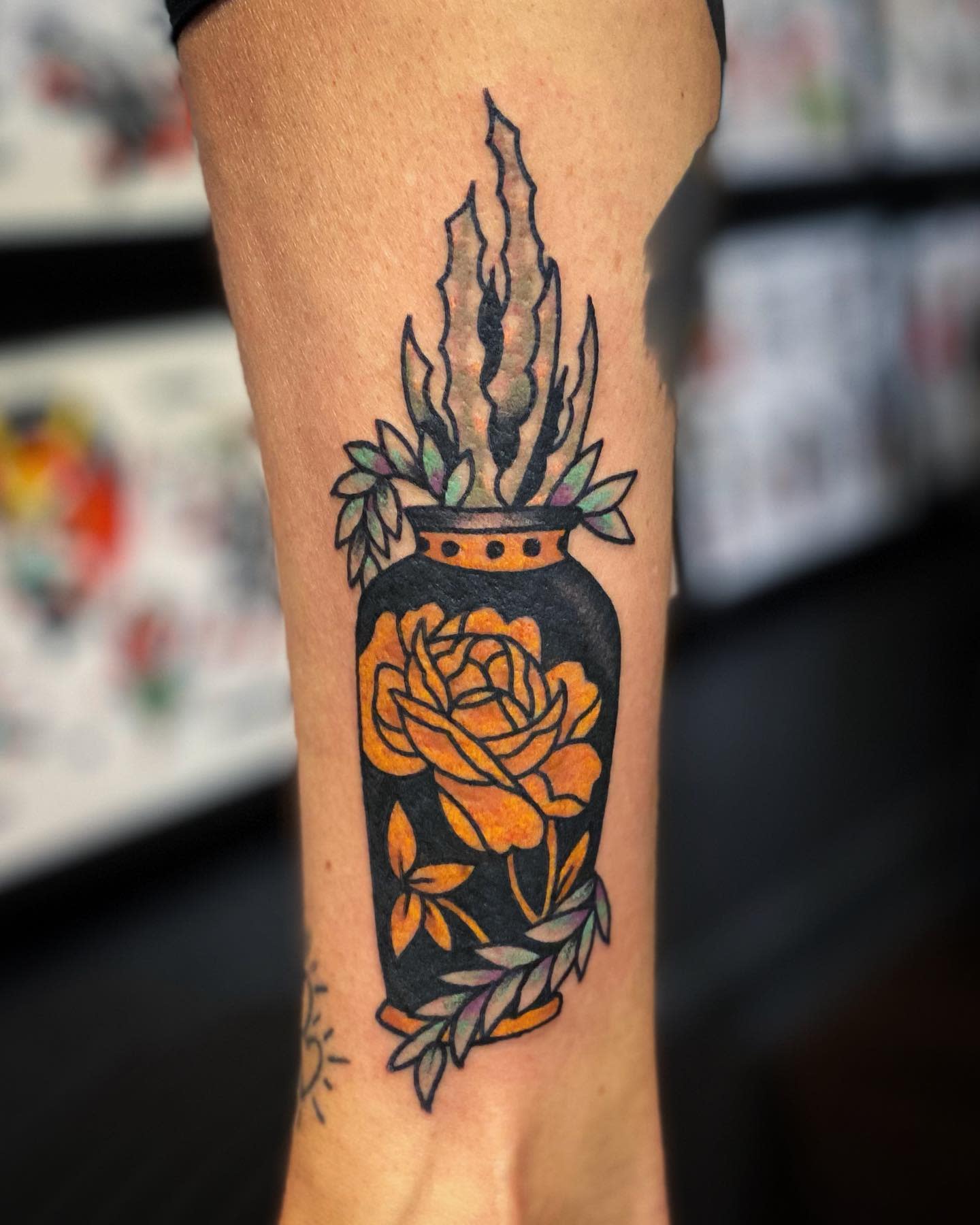 Vase of Roses by Reuben Todd at Kapala Tattoo in Winnipeg MB  rtattoo