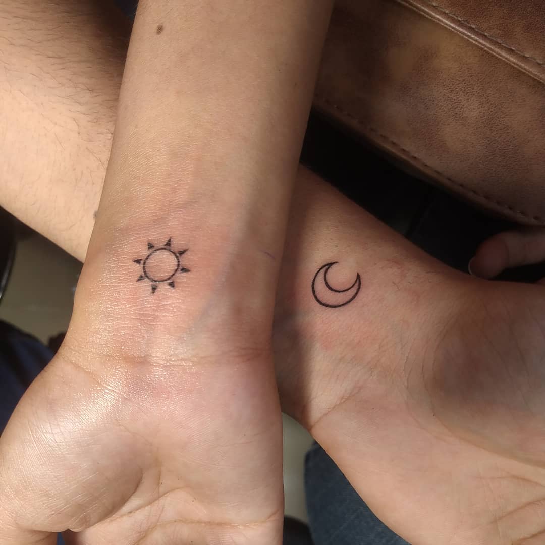 Sun and Moon Matching Tattoos jjjshanu