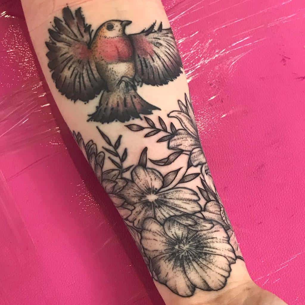 Sunflower Half Sleeve Tattoos For Women mxttc_tattoo