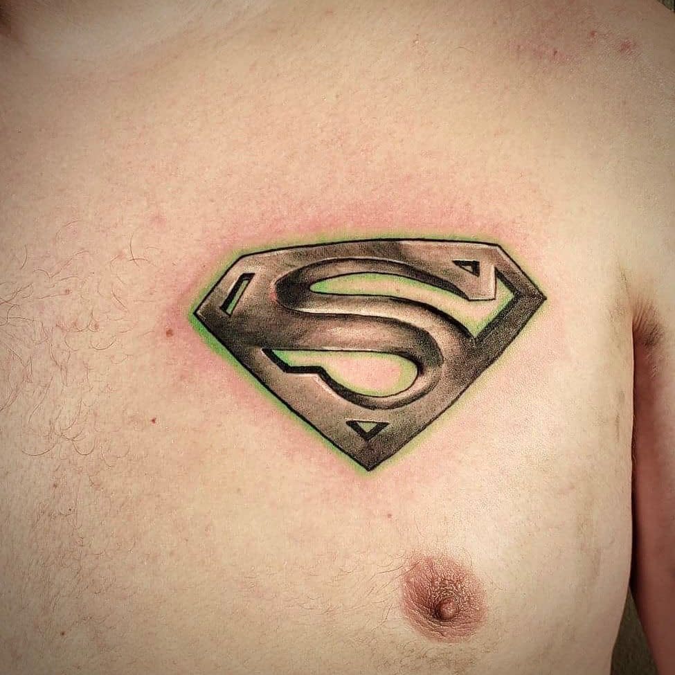 Superman Chest Tattoo -lupitattoo