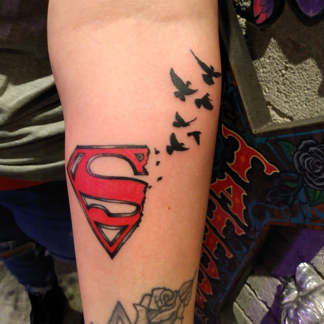 Superman Logo Tattoo -mexicaprincessart