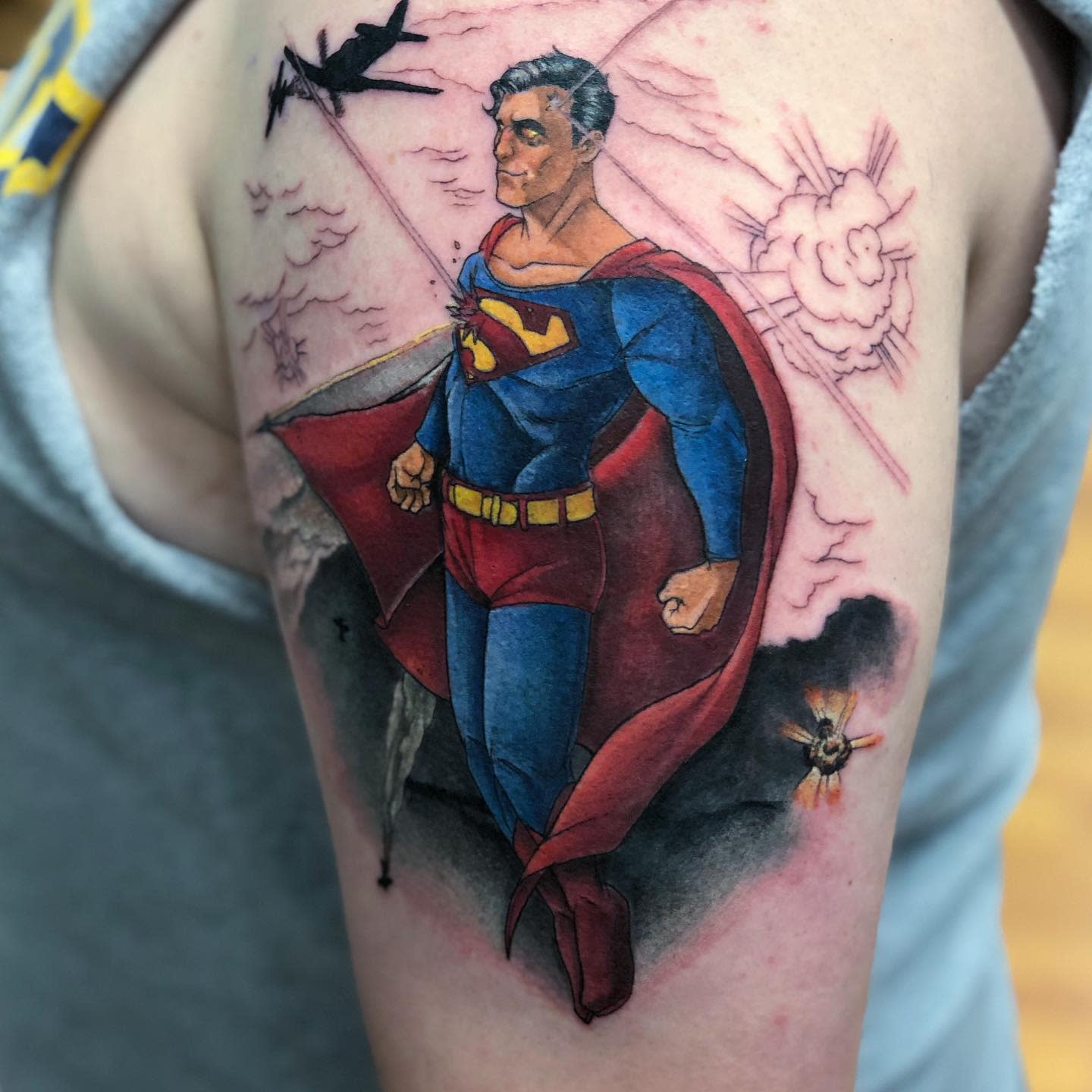 Superman Shoulder Tattoo -matthenegarart