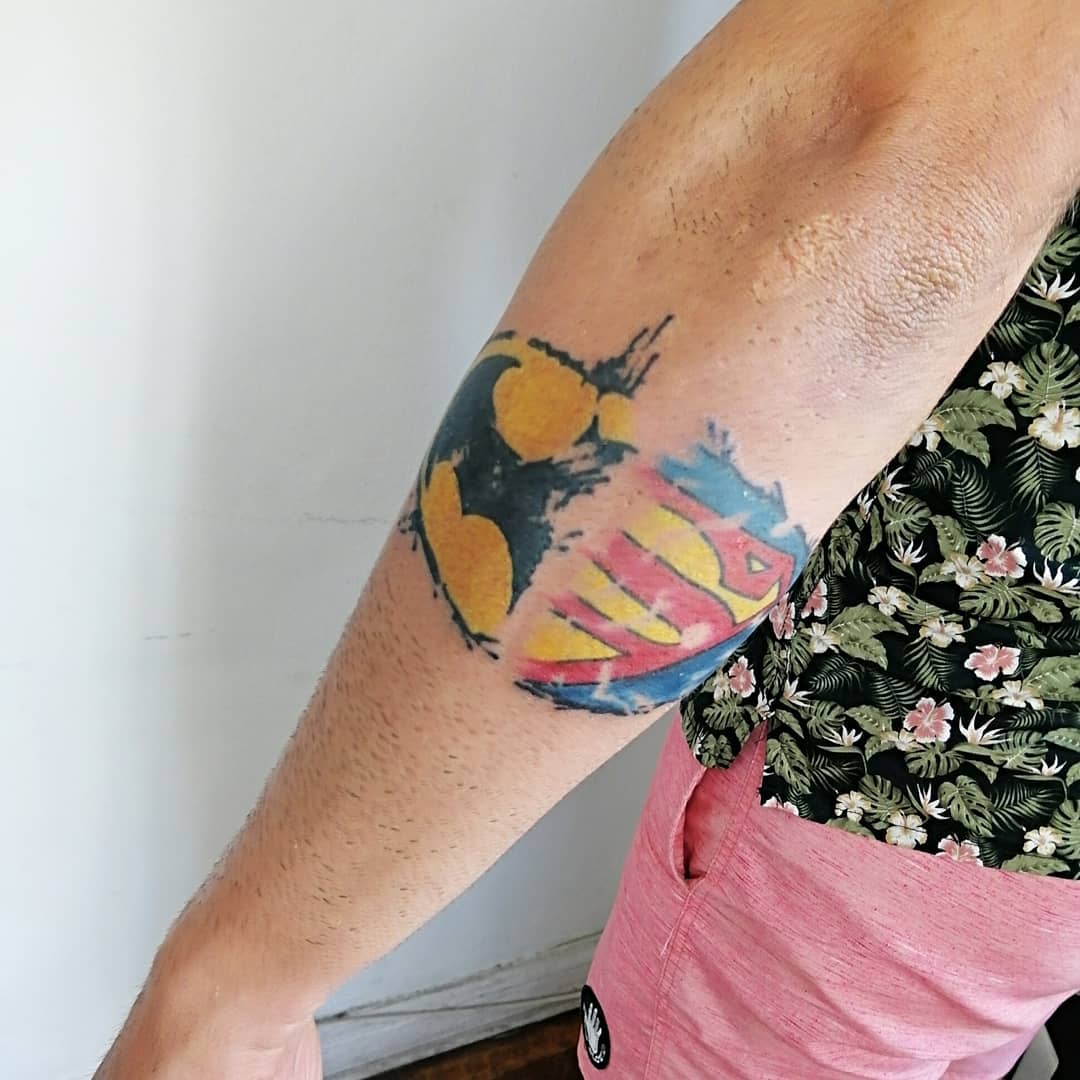 Batman Superman Tattoo -sinemetustattoos