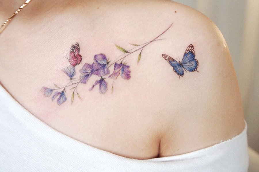 Top 57+ Best Sweet Pea Flower Tattoo Ideas – [2022 Inspiration Guide]