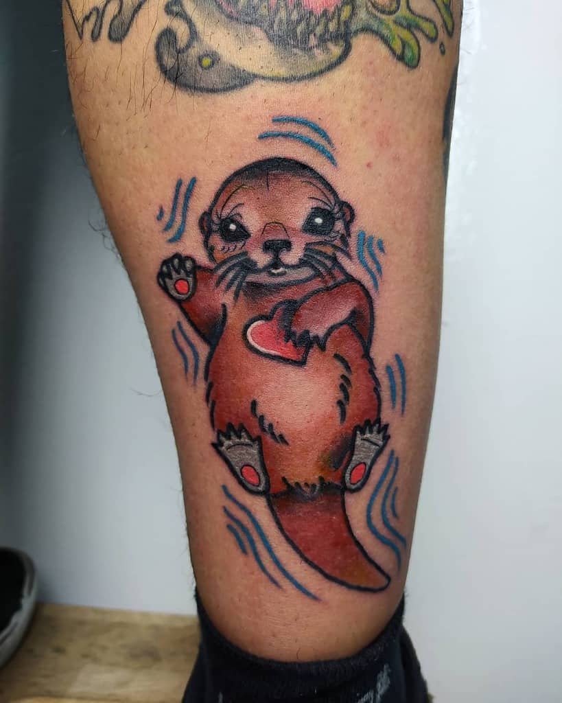 Swimming Otter Tattoo Goldie.rock